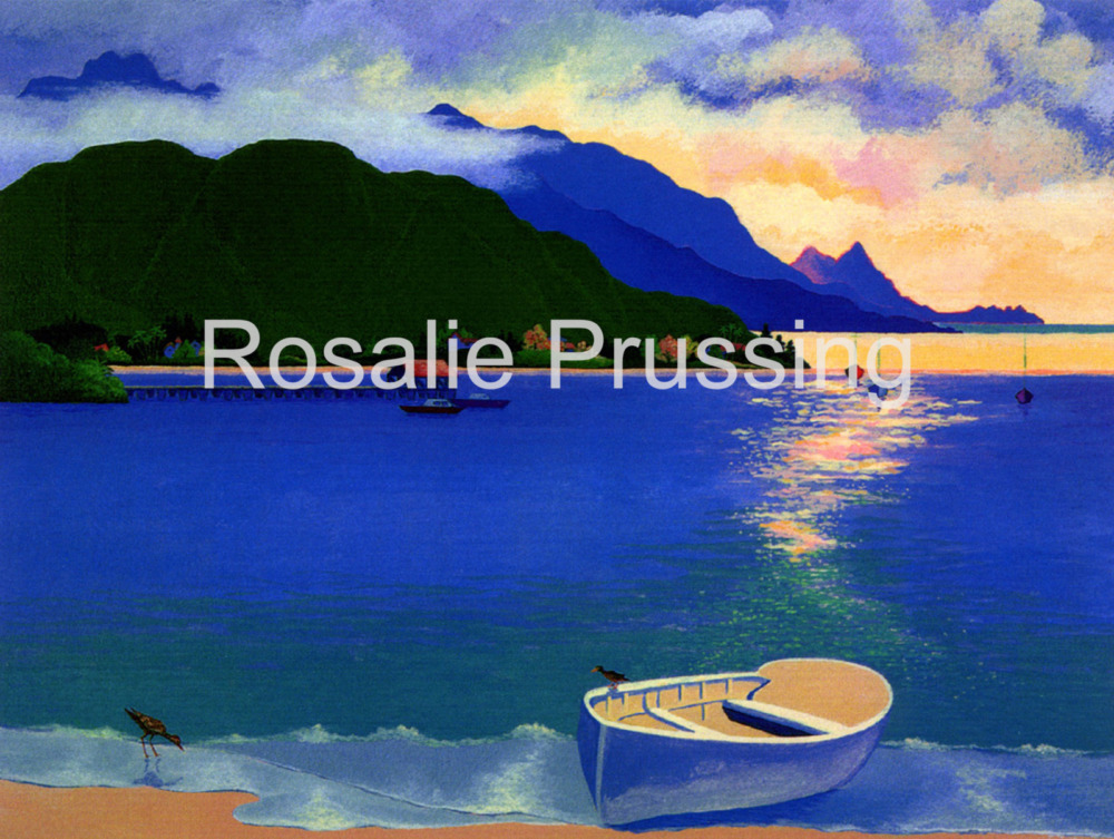Rosalie Prussing Hanalei Bay Sunset Giclée Print, custom sizes