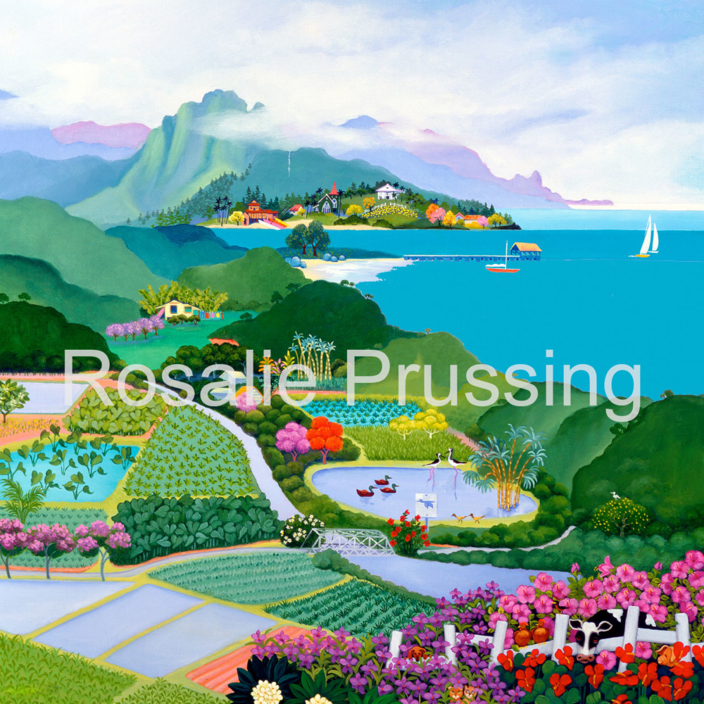 Rosalie Prussing Hanalei-Kauai Giclée Print, custom sizes Rosalie Prussing Hanalei-Kauai Giclée Print, custom sizes