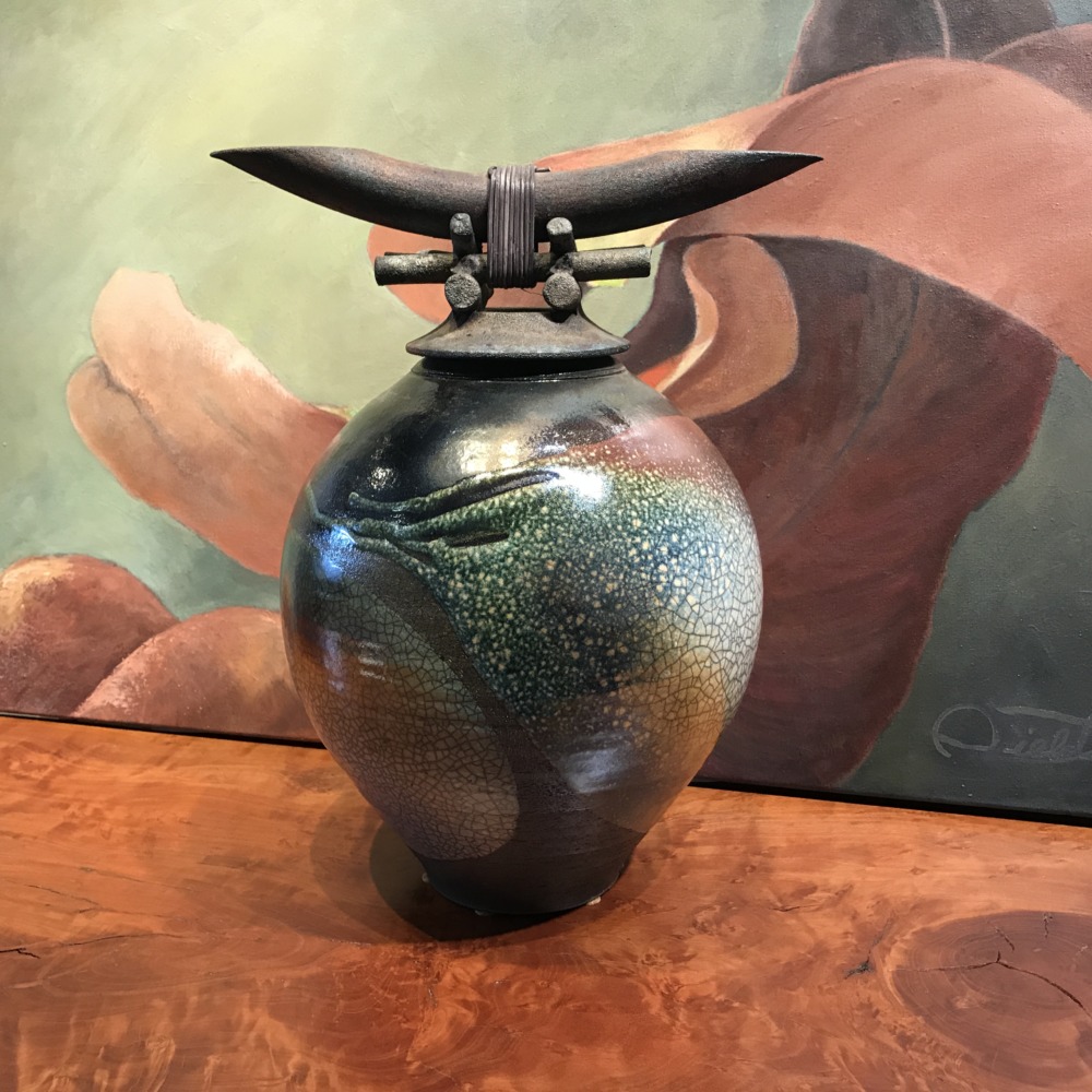 Raku Warrior Pot by Jeff Chang 16
