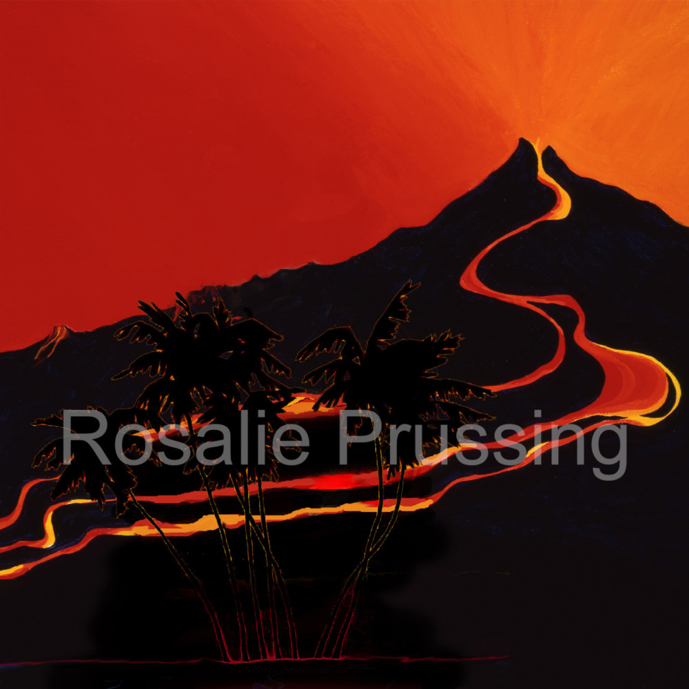Rosalie Prussing Lava Lake Hawaii Giclée Print, custom sizes