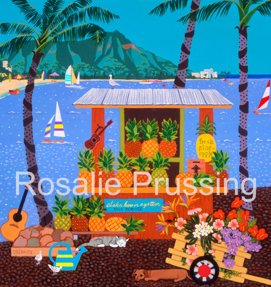 Rosalie Prussing Sweet Pineapple - Hawaii Giclée Print, custom sizes