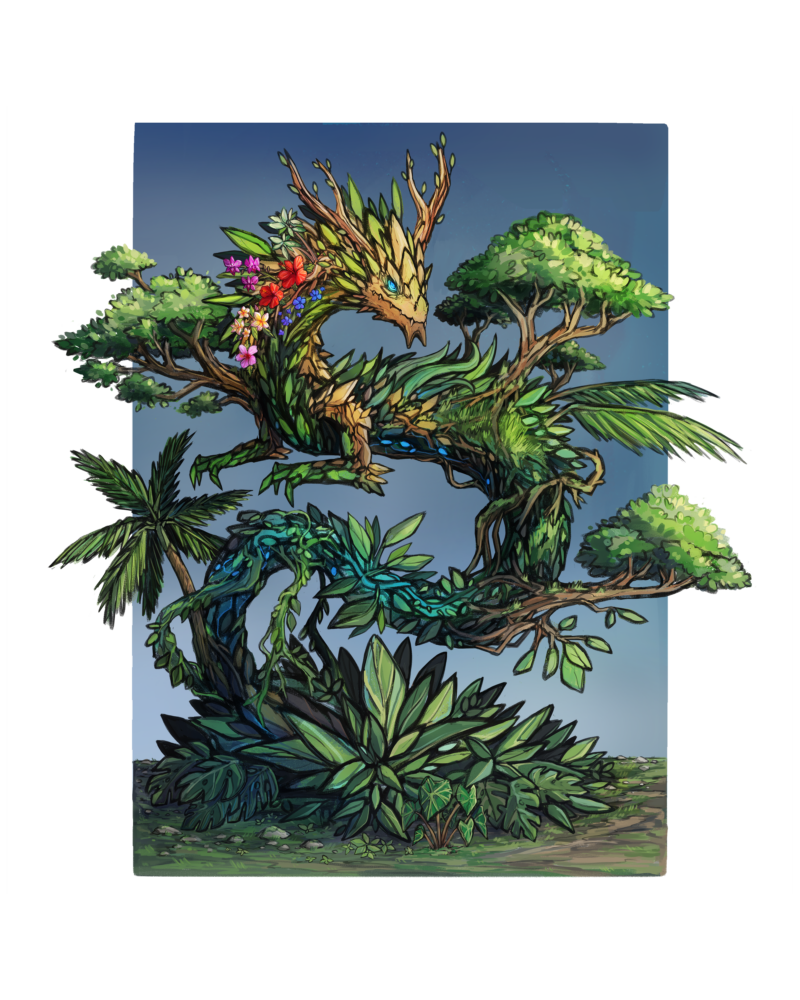 nature tonesドラゴンシェードTHEDRAGON ネイチャートーンズ Jorden Prussing 'Nature Dragon' Digital Art Print, custom sizes